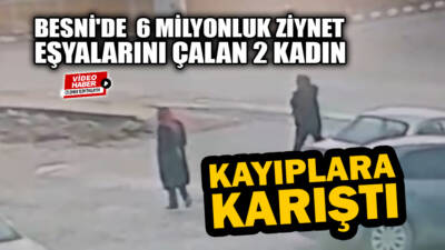 Besni'de bir eve giren hırsızlık şüphelisi 2 kadın, evdeki 6