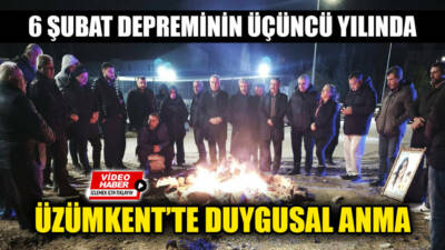 6 Şubat 2023 depremlerinin üçüncü yıl dönümünde Besni Üzümkent’te düzenlenen