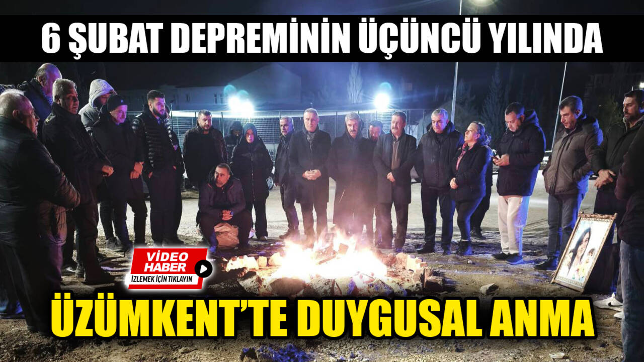 6 Şubat 2023 depremlerinin üçüncü yıl dönümünde Besni Üzümkent’te düzenlenen