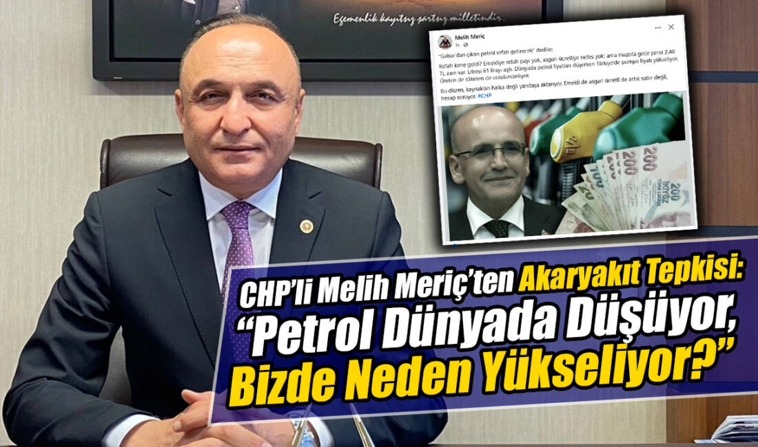 Gaziantep CHP Milletvekili Melih Meriç, sosyal medya hesabından yaptığı paylaşımla