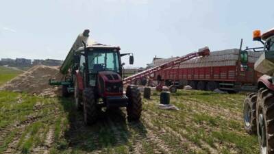 Siirt’in Kurtalan ilçesinde saman presleme sırasında yanında silah bulunduran kişi