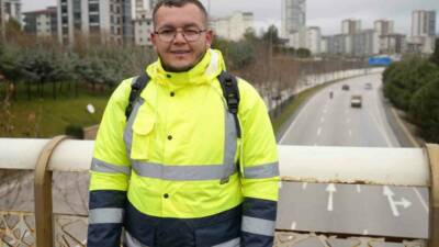 Umre ibadetini yerine getirmek amacıyla Giresun’dan yürüyerek yola çıkan vatandaş,
