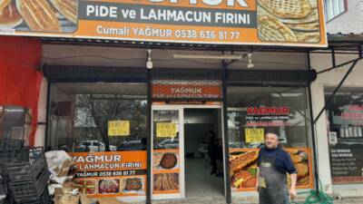 Erdemoğlu Mahallesi Yenikent’te faaliyet gösteren Yağmur Pide Fırını’nda ekmek fiyatı