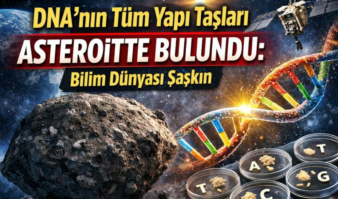Ryugu asteroidinden getirilen örneklerde DNA’nın temel yapı taşları olan beş