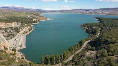 Gaziantep’e su sağlayan Kartalkaya Barajı’nın doluluk oranı yağışların ardından yüzde