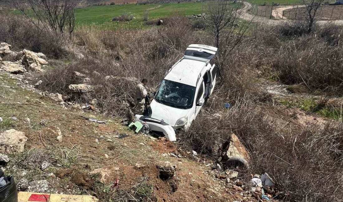 Adıyaman’ın Gölbaşı ilçesinde köpeğe çarpmamak için ani manevra yapılan hafif