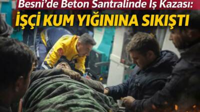 Adıyaman’ın Besni ilçesine bağlı Sayören Köyü’nde bulunan bir beton santralinde