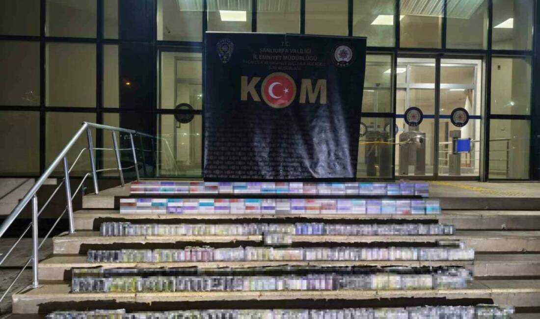 Şanlıurfa’da düzenlenen operasyonda piyasa değeri 1 milyon 200 bin lira