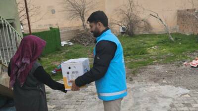 Adıyaman’ın Kahta ilçesinde Ramazan ayı dolayısıyla ihtiyaç sahibi ailelere yönelik