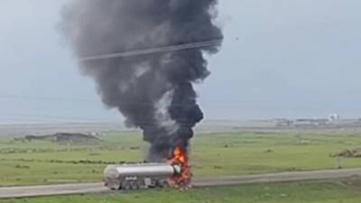 Şırnak’ın Cizre ilçesi Organize Sanayi Bölgesi (OSB) mevkiinde bir tır