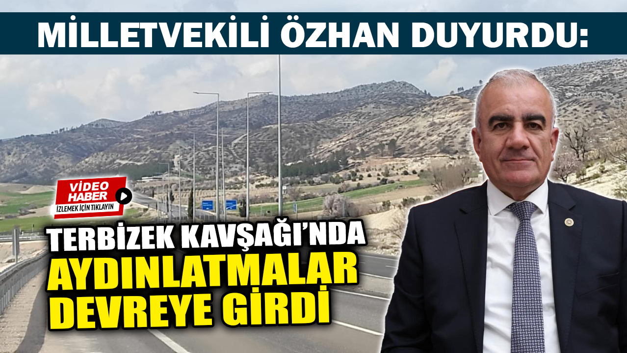 Besni’de Terbizek Kavşağı’nda düzenleme çalışmalarının ardından aydınlatma sistemi devreye alındı,