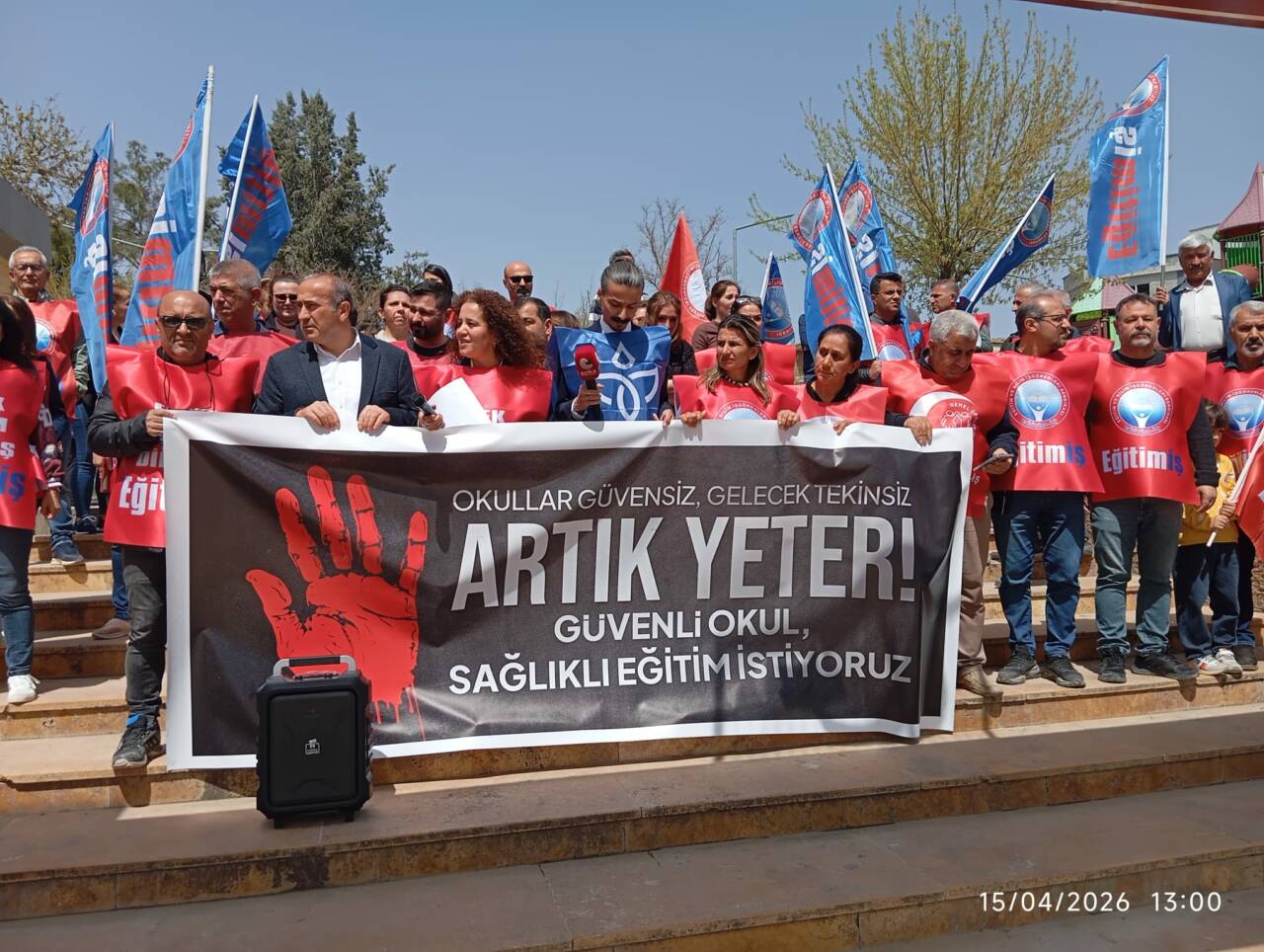 Eğitim-İş Besni Temsilciliği, Şanlıurfa ve Kahramanmaraş’ta okullarda yaşanan silahlı saldırıların