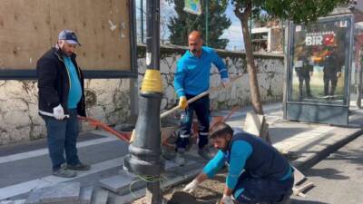 Adıyaman Belediyesi Fen İşleri Müdürlüğü ekipleri, kentin en yoğun güzergâhlarından