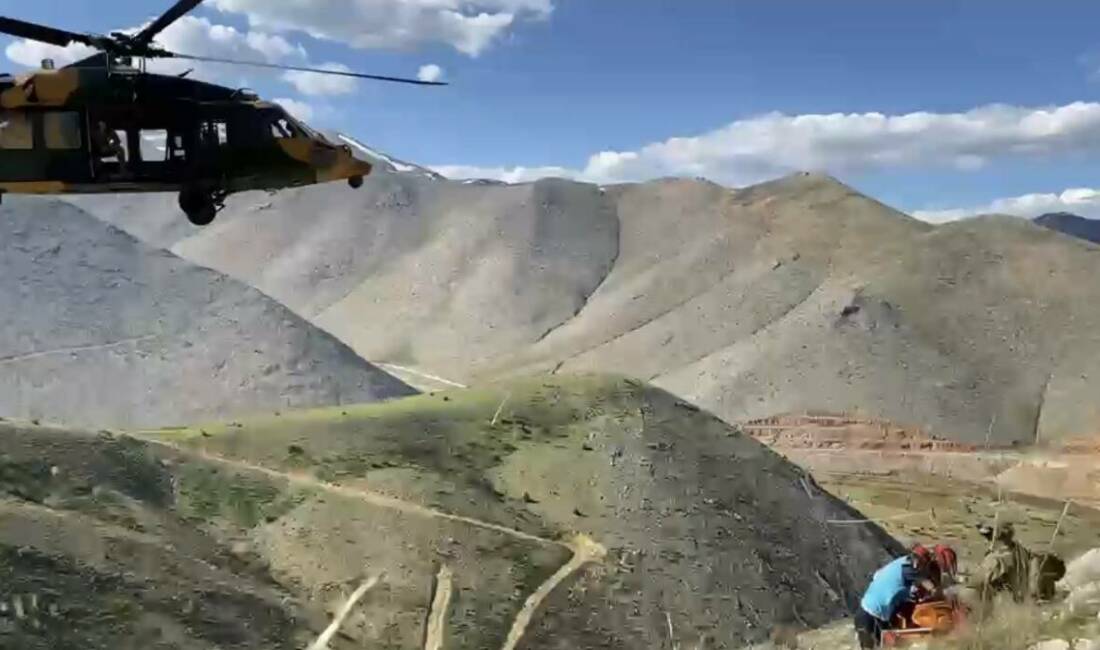 Adıyaman’da mantar toplarken yüksekten düşerek yaralanan şahıs için helikopter destekli