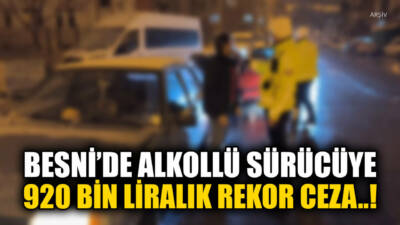 Besni’de alkollü olduğu belirlenen bir sürücü, polis ekiplerine mukavemet gösterdi.