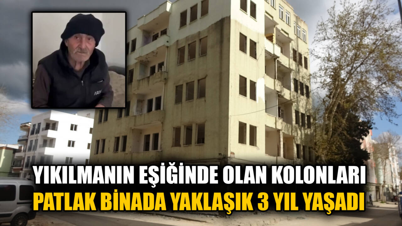 Adıyaman'da 6 Şubat depremlerinin ardından ağır hasar alan bir binanın