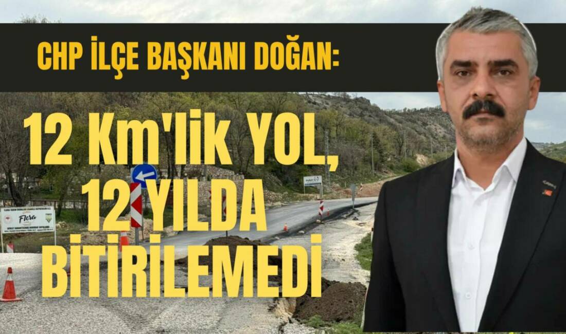 CHP Besni İlçe Başkanı Mustafa Doğan, heyelan nedeniyle kapanan Besni-Gölbaşı