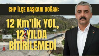 CHP Besni İlçe Başkanı Mustafa Doğan, heyelan nedeniyle kapanan Besni-Gölbaşı