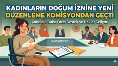 TBMM Komisyonu’nda kabul edilen 29 maddelik kanun teklifinde doğum izninin