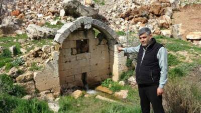 Gaziantep’in Araban ilçesinde kuruyan tarihi çeşmeler yıllar sonra yeniden akmaya