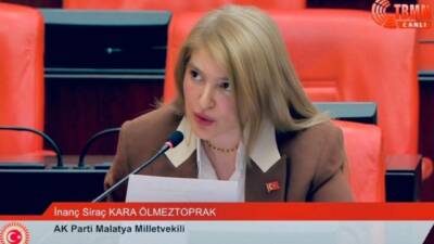 AK Parti Malatya Milletvekili İnanç Siraç Kara Ölmeztoprak, TBMM’de yaptığı