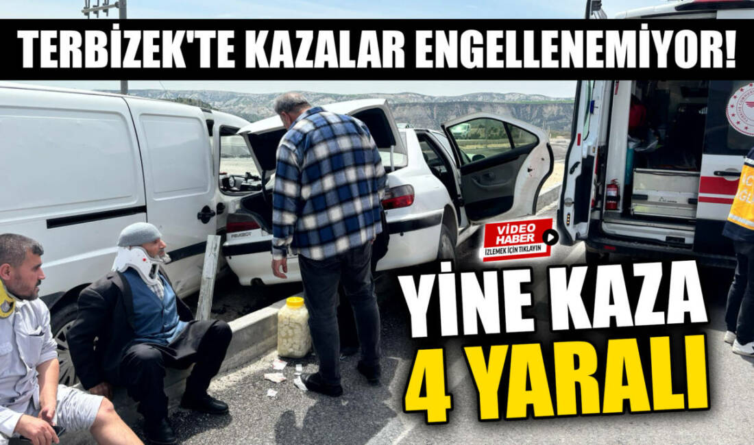 Adıyaman’ın Besni ilçesinde kazalarıyla meşhur Terbizek kavşağında yine iki aracın