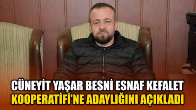 2027 Ocak ayında yapılacak olan Besni’de S.S. Esnaf ve Sanatkârlar