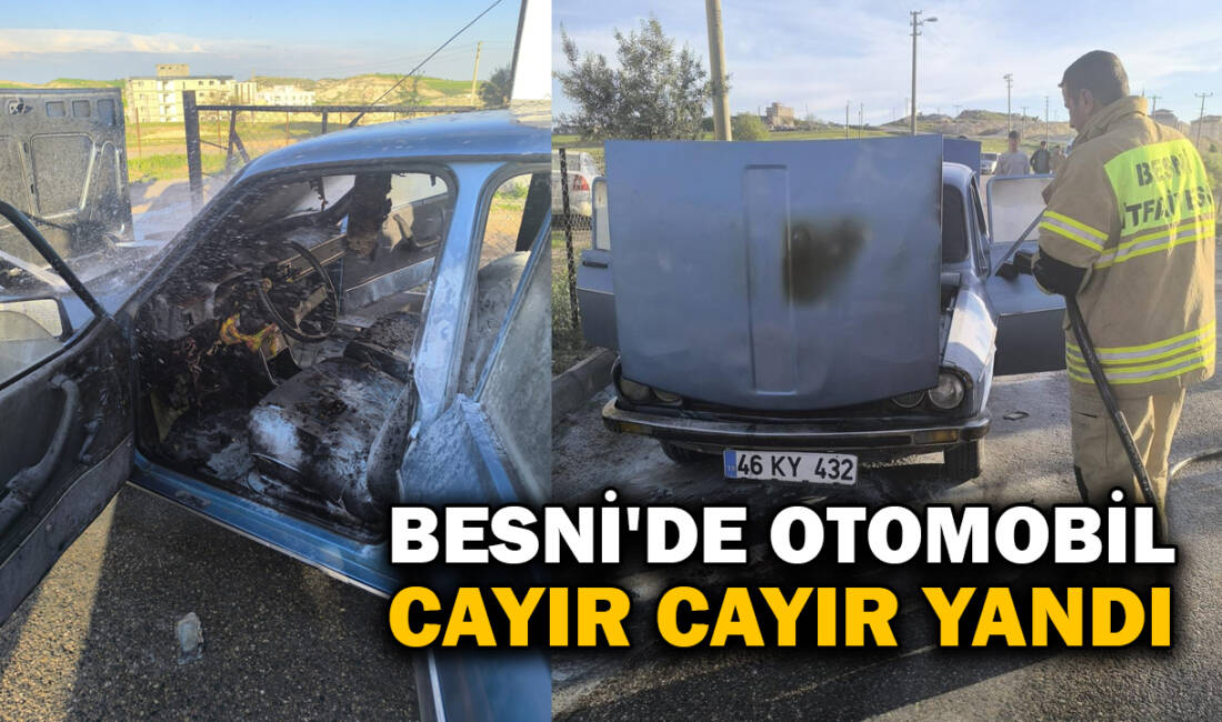 Adıyaman’ın Besni ilçesinde 4. etap yolu üzerinde park halindeki bir