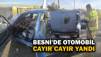 Adıyaman’ın Besni ilçesinde 4. etap yolu üzerinde park halindeki bir