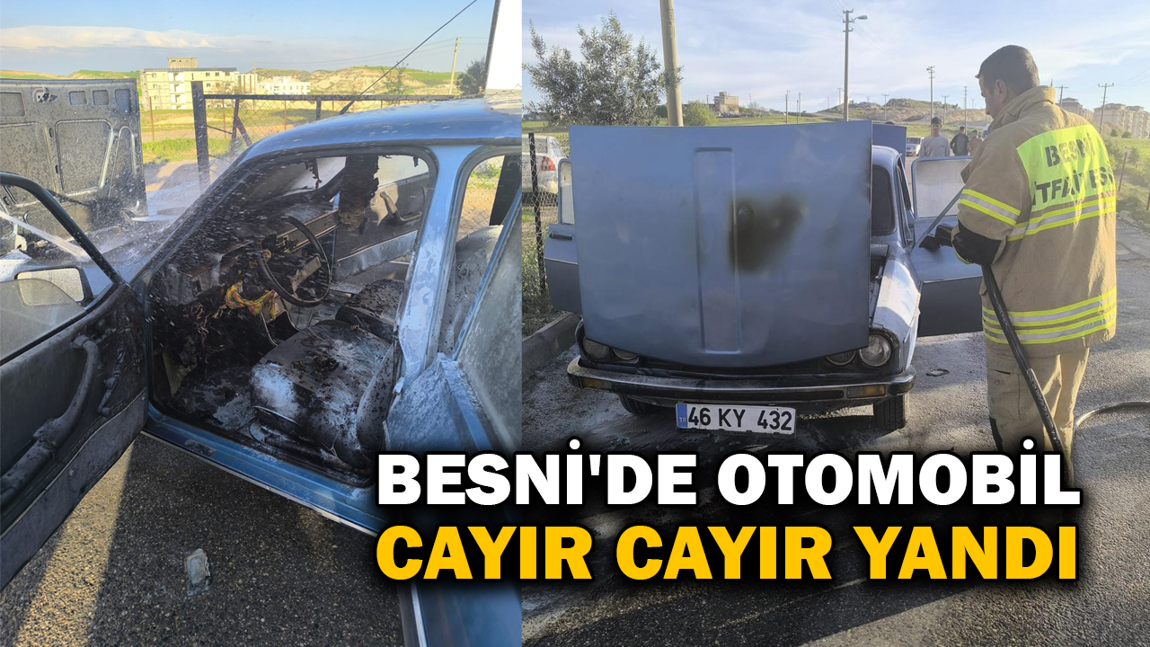 Adıyaman’ın Besni ilçesinde 4. etap yolu üzerinde park halindeki bir