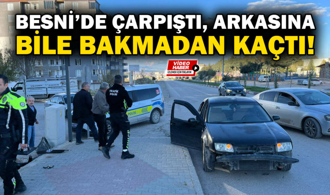 Besni’de iki otomobilin çarpıştığı kazada maddi hasar meydana gelirken, kimliği