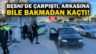 Besni’de iki otomobilin çarpıştığı kazada maddi hasar meydana gelirken, kimliği