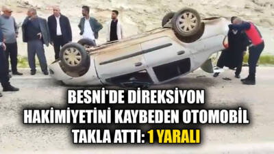Adıyaman’ın Besni ilçesinde meydana gelen trafik kazasında 1 kişi yaralandı.