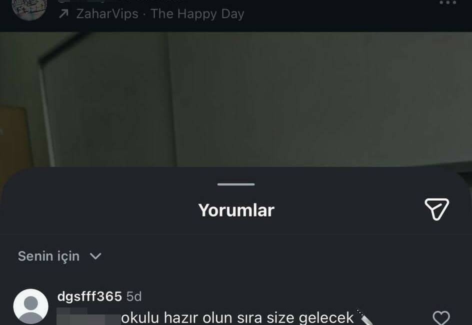 Şanlıurfa'nın Halfeti ilçesindeki bir okulun sosyal medya hesabına tehdit içerikli