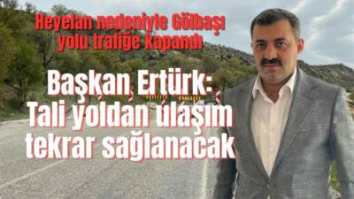 Adıyaman’ın Besni ilçesinde Şahintepesi mevkiinde meydana gelen çökme sonrası yol