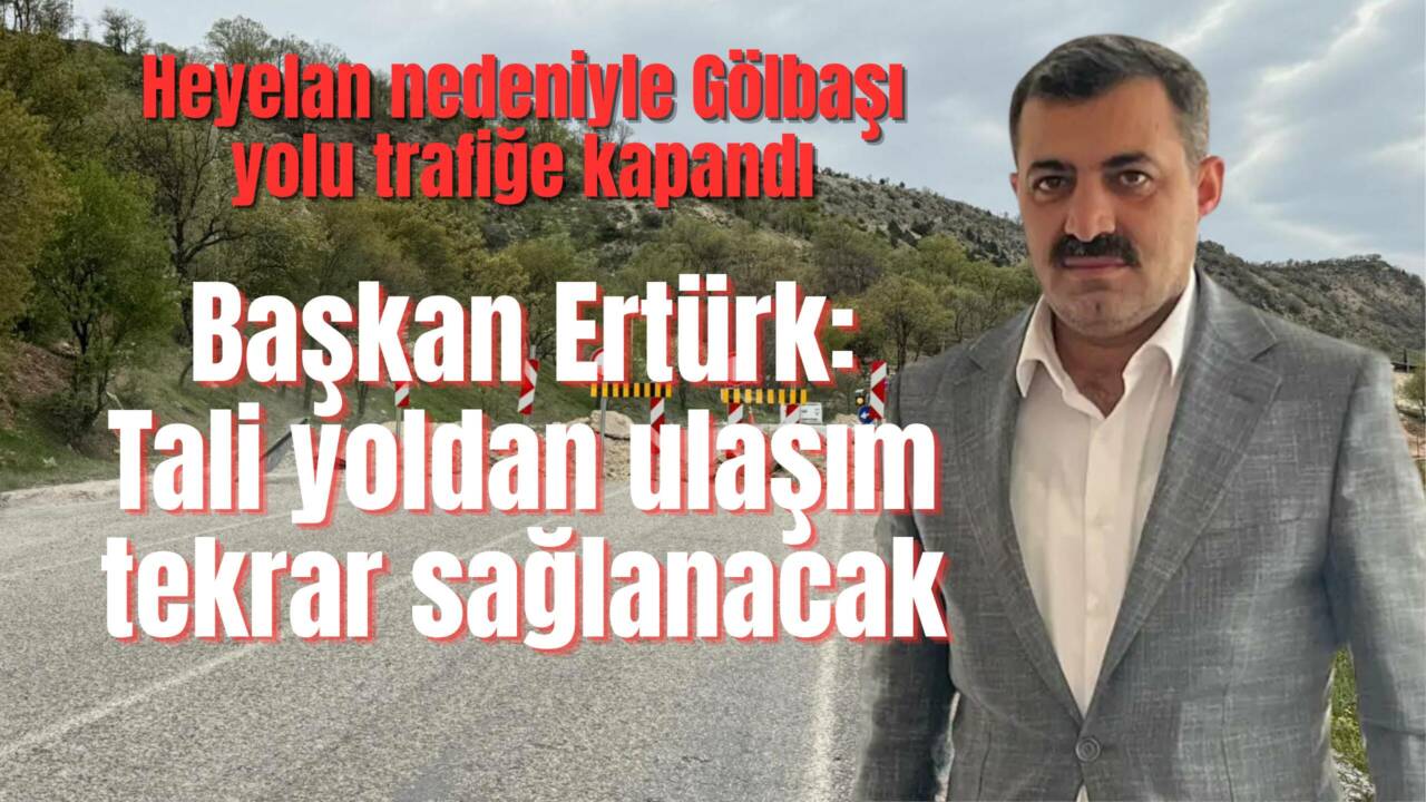 Adıyaman’ın Besni ilçesinde Şahintepesi mevkiinde meydana gelen çökme sonrası yol