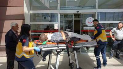 Adıyaman’da, seyir halindeki sepetli motosiklet, yolcusu düştükten sonra devrilmesi sonucu