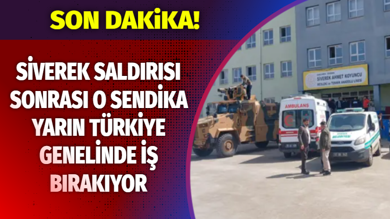 Şanlıurfa’nın Siverek ilçesinde yaşanan okul saldırısının ardından Eğitim-Bir-Sen, Türkiye genelinde
