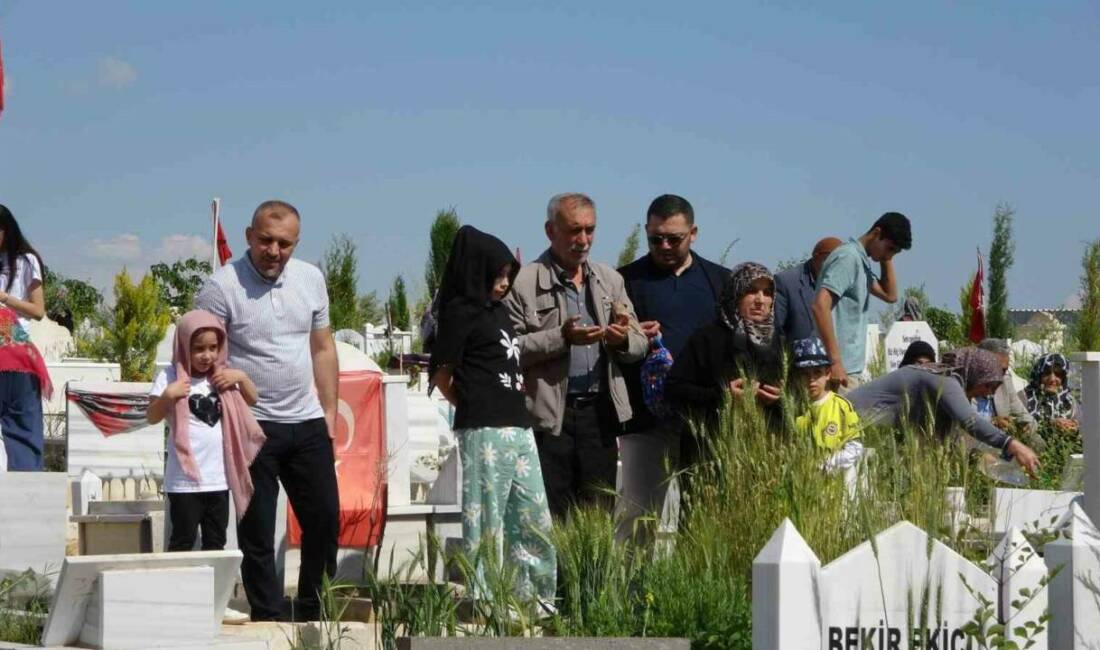 Adıyaman’da Mezarlıkta bayram yoğunluğu Adıyaman’da 6 Şubat depremlerinde hayatını kaybedenlerin depremzede yakınları, Kurban Bayramı