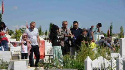 Adıyaman’da 6 Şubat depremlerinde hayatını kaybedenlerin depremzede yakınları, Kurban Bayramı