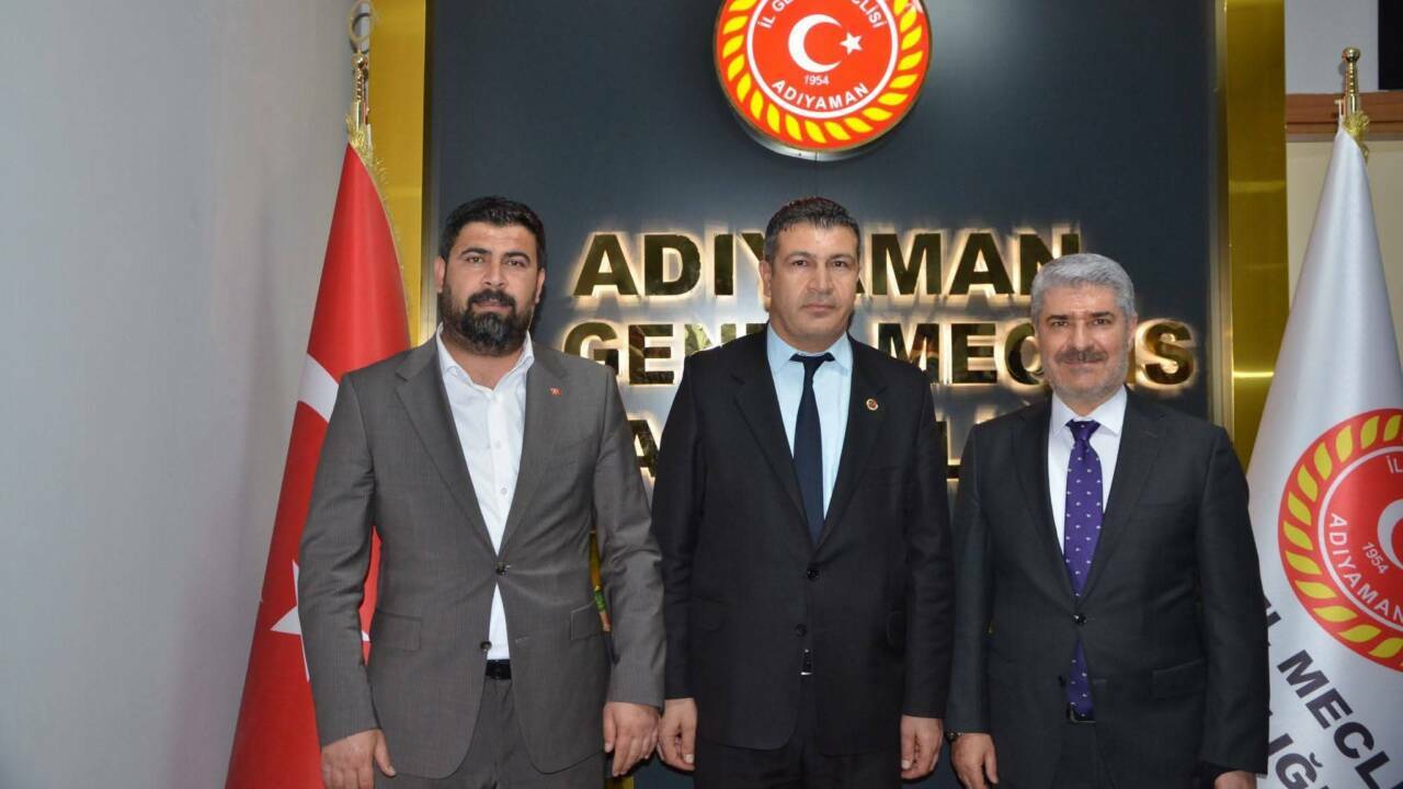 Besni Belediye Başkanı Reşit Alkan ile Kesmetepe Belediye Başkanı İbrahim