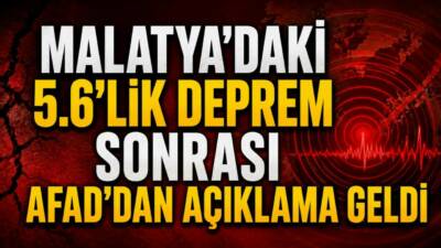 Malatya’nın Battalgazi ilçesinde sabah saatlerinde meydana gelen 5.6 büyüklüğündeki deprem