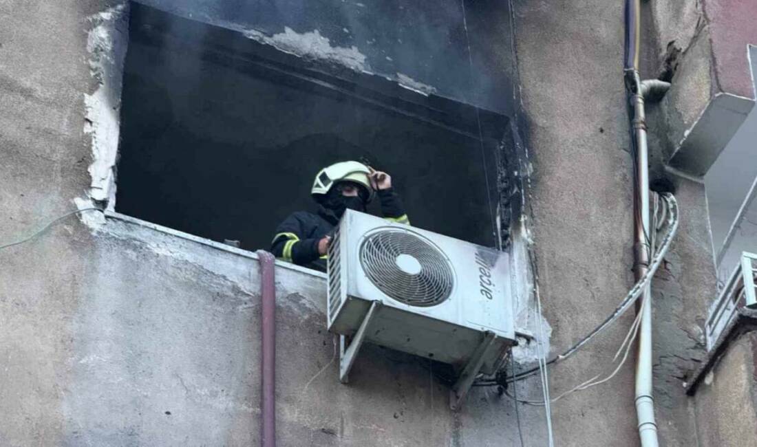 Diyarbakır’ın merkez Sur ilçesinde 6 katlı apartmanda çıkan yangında bir