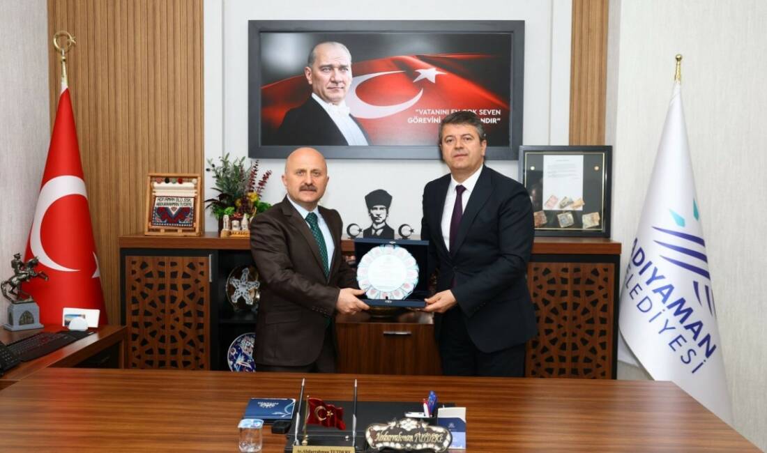 Aydın Valiliğine atanan Osman Varol, Adıyaman Belediyesine veda ziyaretinde bulunarak