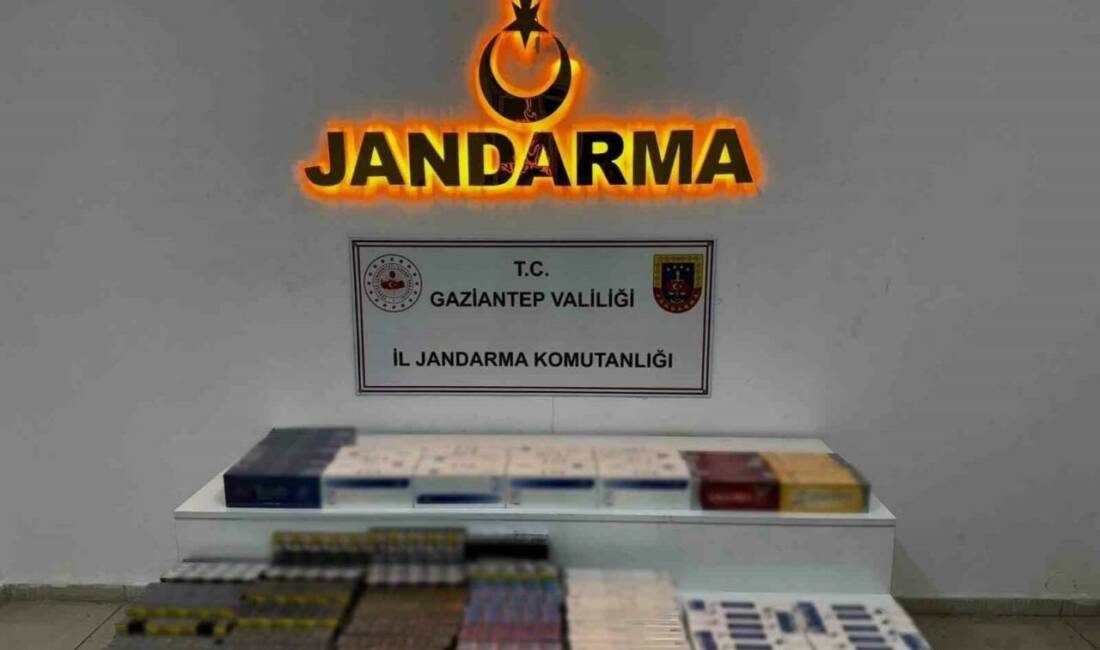 Gaziantep’te jandarma ekiplerince yapılan operasyonda çok miktarda kaçak malzeme ele