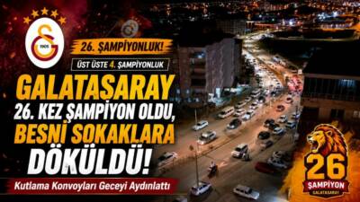 Galatasaray, Trendyol Süper Lig’de bitime 1 hafta kala şampiyonluğunu ilan