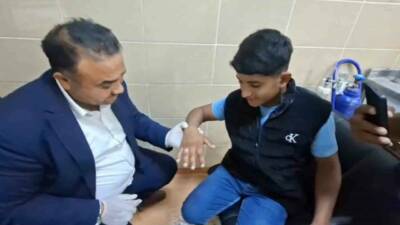 Şanlıurfa’nın Akçakale ilçesinde bütün ekipler göreve gidince parmağına yüzük sıkışan