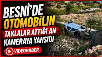 Adıyaman’ın Besni ilçesine bağlı Karagüveç köyü yakınlarında bir otomobilin defalarca