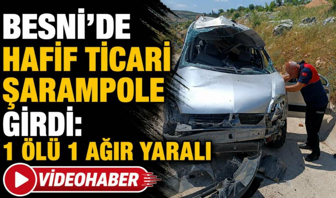 Besni-Gaziantep kara yolunun Sugözü Köyü mevkiinde meydana gelen tek taraflı