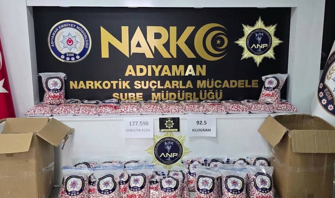 Adıyaman’da polis ekiplerince son bir haftada gerçekleştirilen çalışmalarda çeşitli suçlardan